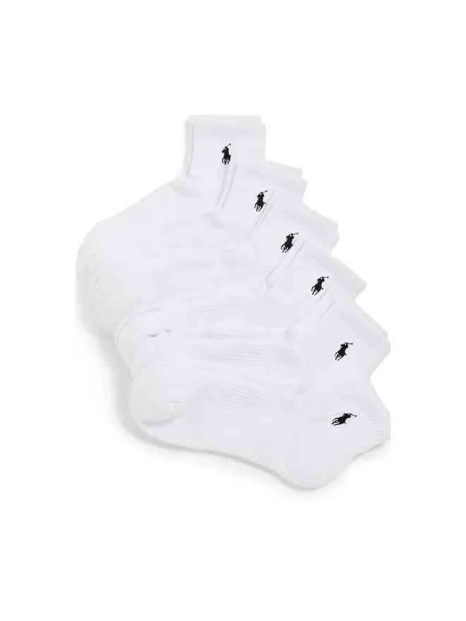 Polo Ralph Lauren Polo Ralph Lauren パフォーマンス・クォーターソックス 6足パック ホワイトの商品画像
