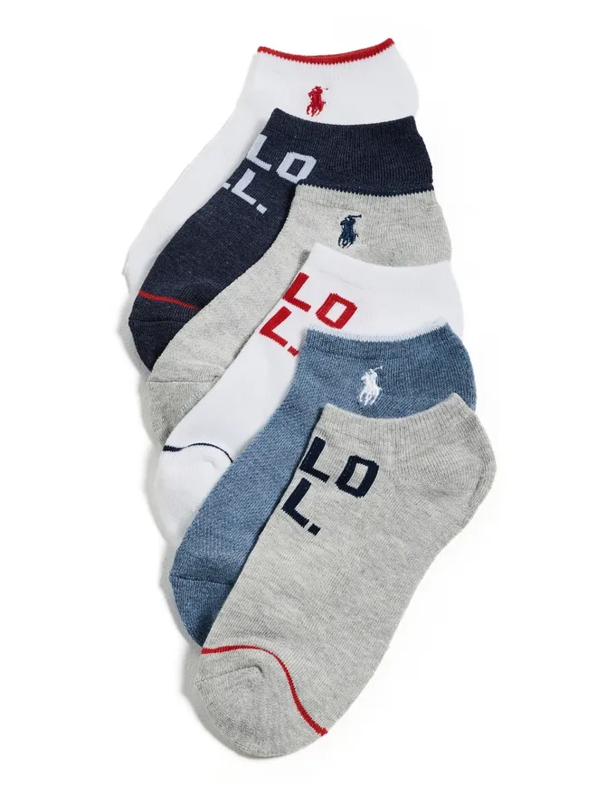 Polo Ralph Lauren Polo Ralph Lauren ロー カットソックス 6足パック デニム アソートの商品画像