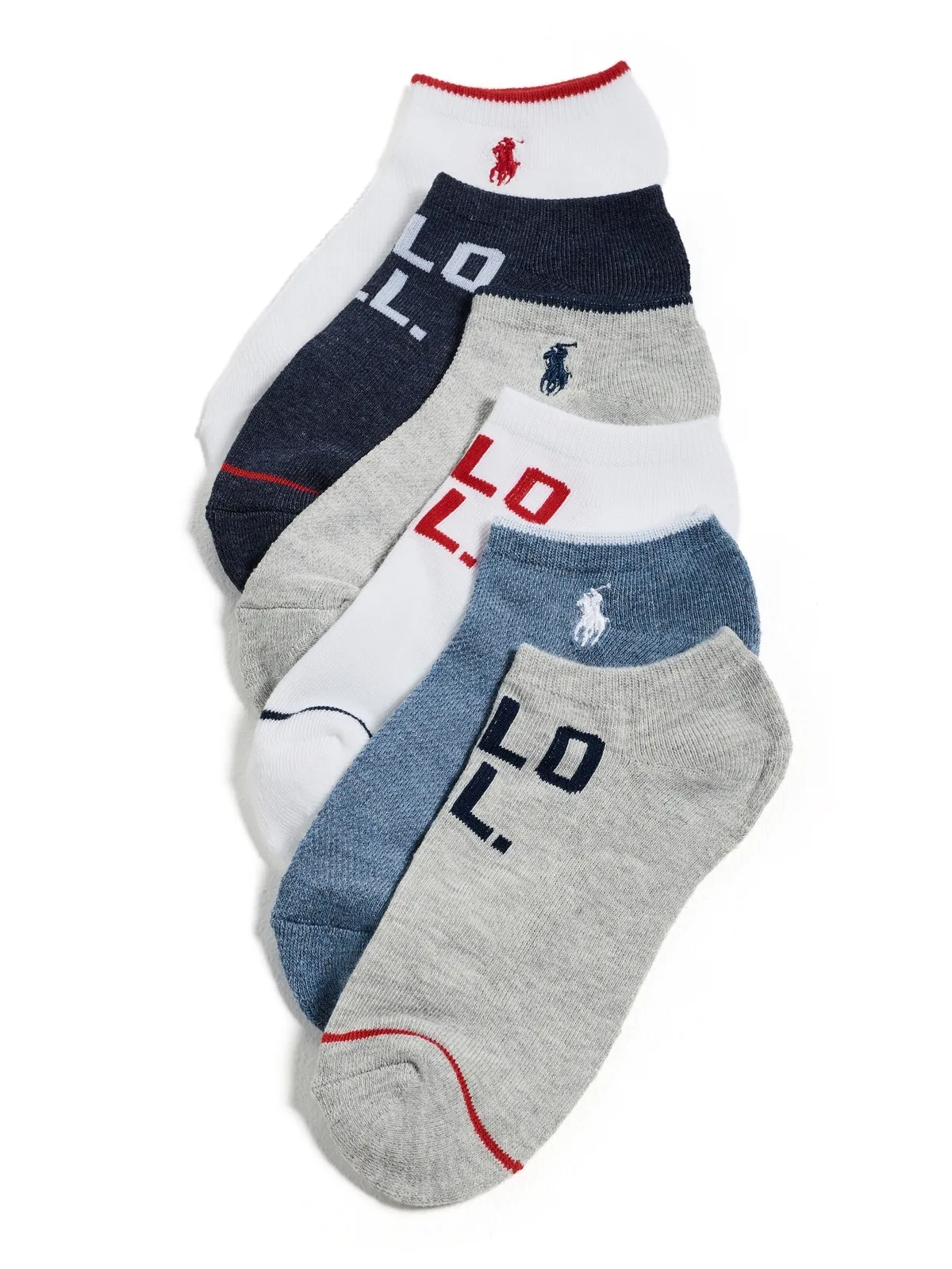 Polo Ralph Lauren ロー カットソックス 6足パック デニム アソート - 画像4