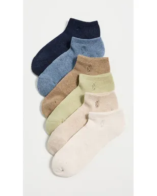 Polo Ralph Lauren ロー・カット ソックス ハーフクッション 6足パック オートミールヘザー アソート フリーサイズ - サムネイル2