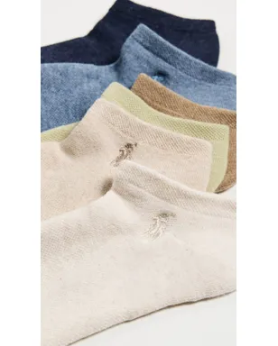 Polo Ralph Lauren ロー・カット ソックス ハーフクッション 6足パック オートミールヘザー アソート フリーサイズ - サムネイル3