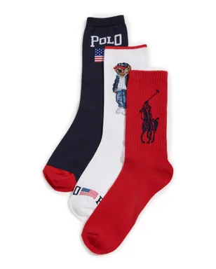Polo Ralph Lauren ポロ ラルフ ローレン ソックス ギフトセット レッド/ホワイト/ネイビー アソート - サムネイル1