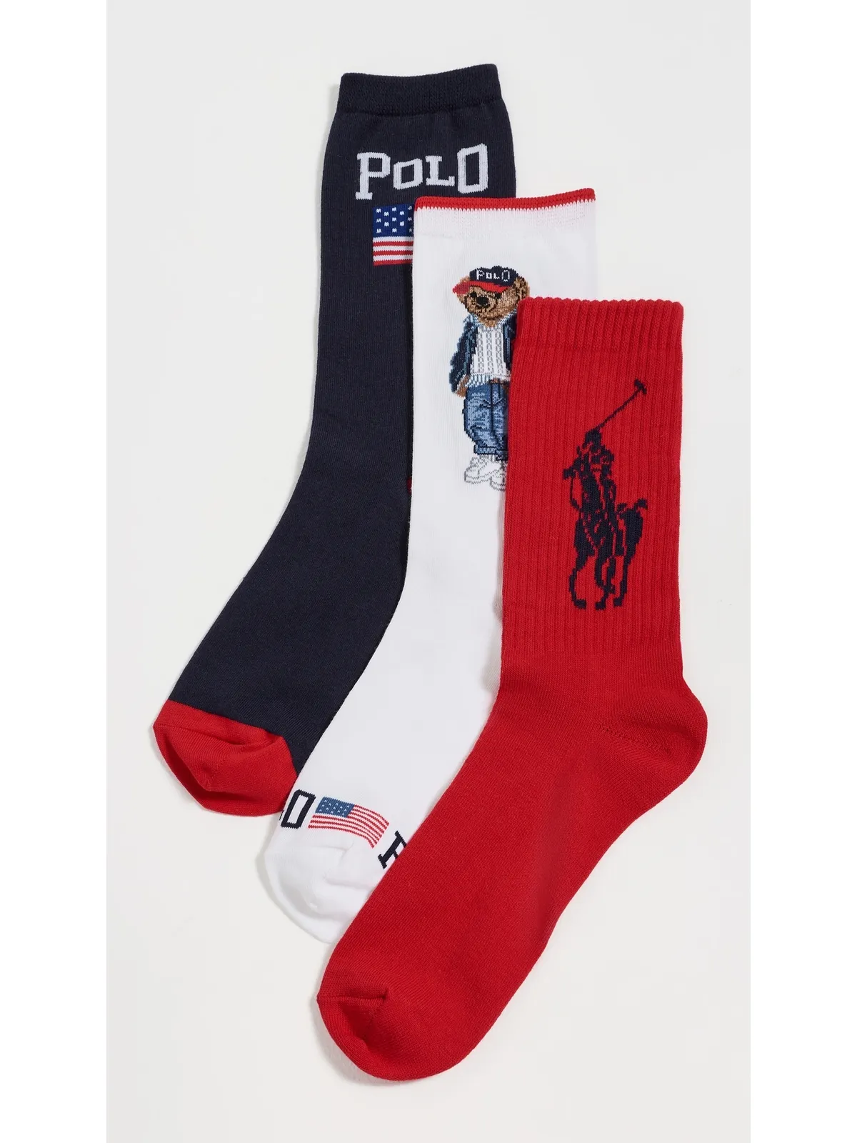 Polo Ralph Lauren ポロ ラルフ ローレン ソックス ギフトセット レッド/ホワイト/ネイビー アソート - 画像2