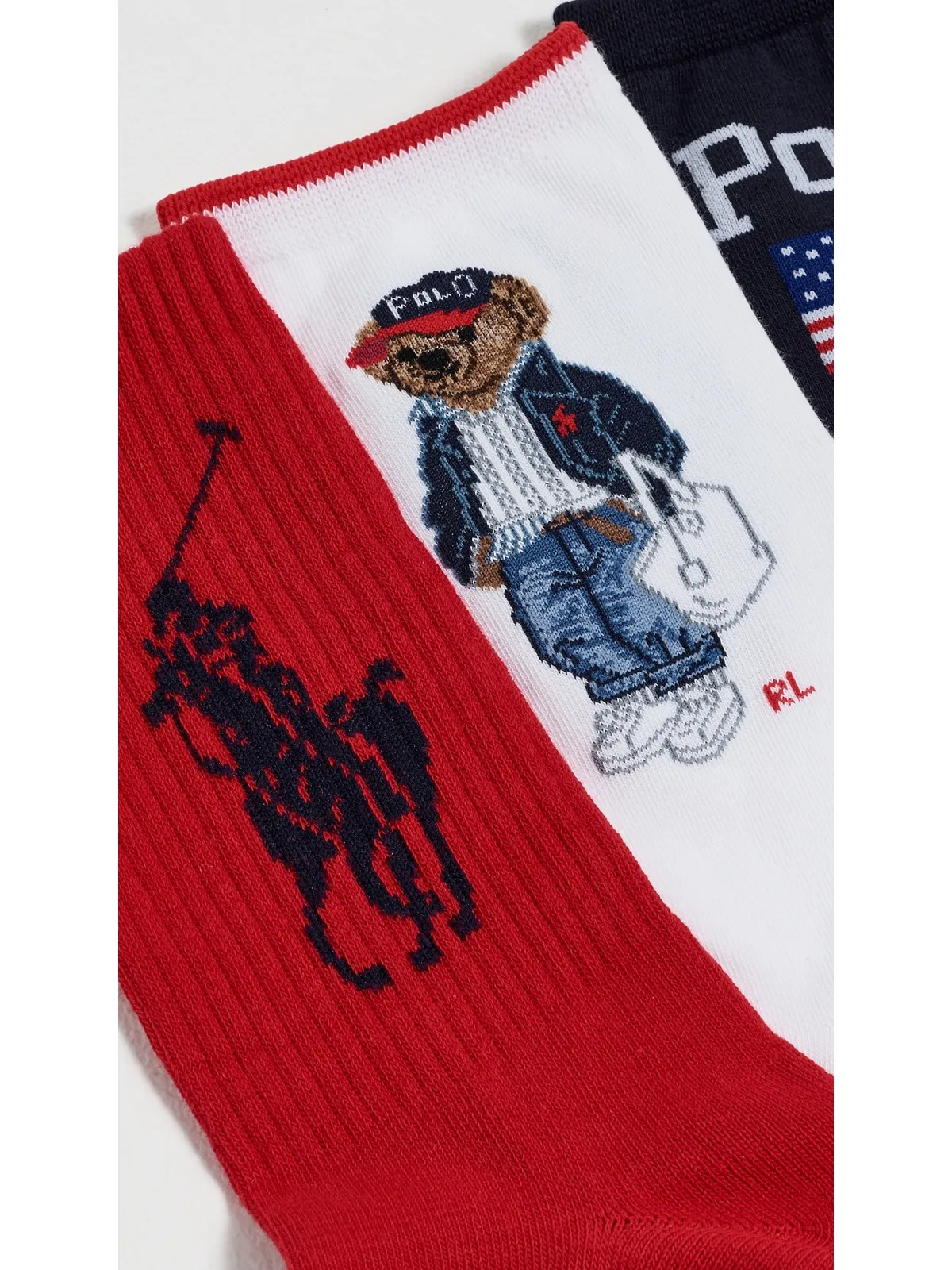 Polo Ralph Lauren ポロ ラルフ ローレン ソックス ギフトセット レッド/ホワイト/ネイビー アソート - 画像3