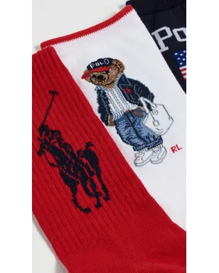 Polo Ralph Lauren ポロ ラルフ ローレン ソックス ギフトセット レッド/ホワイト/ネイビー アソート - サムネイル3