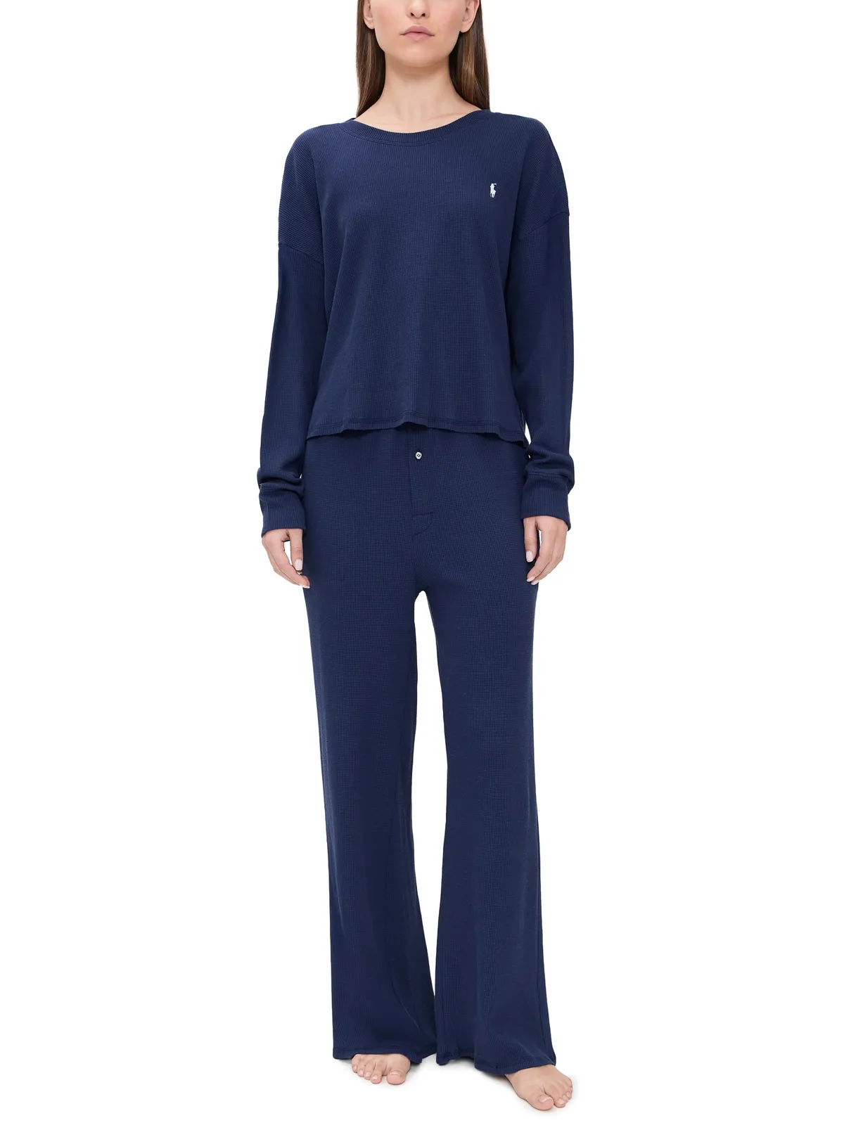 Polo Ralph Lauren クルーネック ワイドレッグパンツ パジャマセット - 画像1