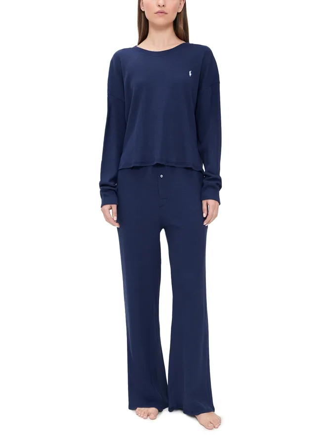 Polo Ralph Lauren Polo Ralph Lauren クルーネック ワイドレッグパンツ パジャマセットの商品画像