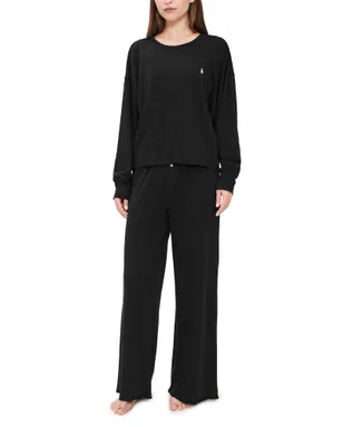 Polo Ralph Lauren クルーネック ワイドレッグ パンツ セット ブラック - サムネイル1