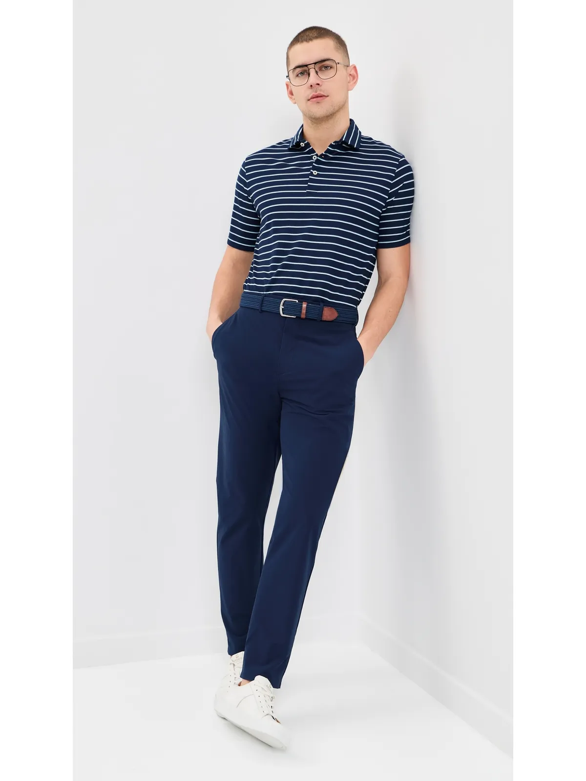 RLX Ralph Lauren マルチストライプ ツアー ピケ ポロシャツ - 画像5