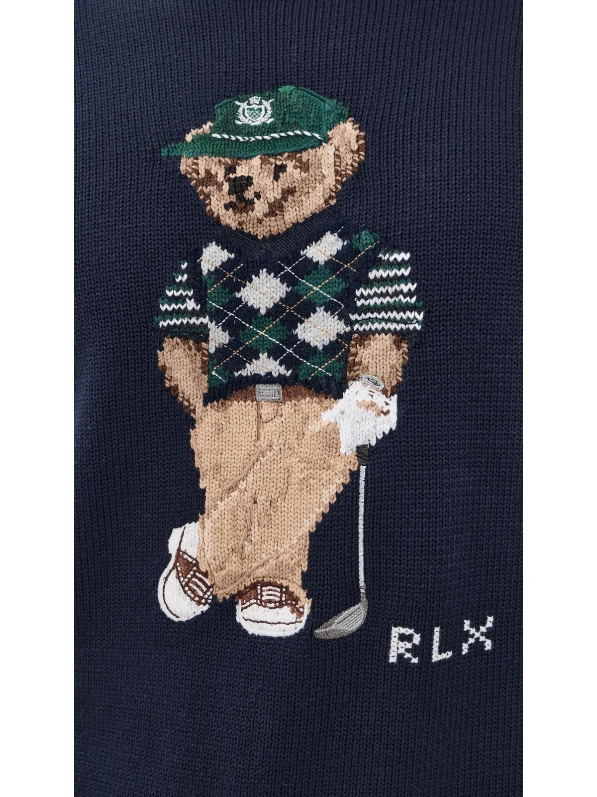 RLX Ralph Lauren コットン クールマックス ノベルティベア セーター - 画像6