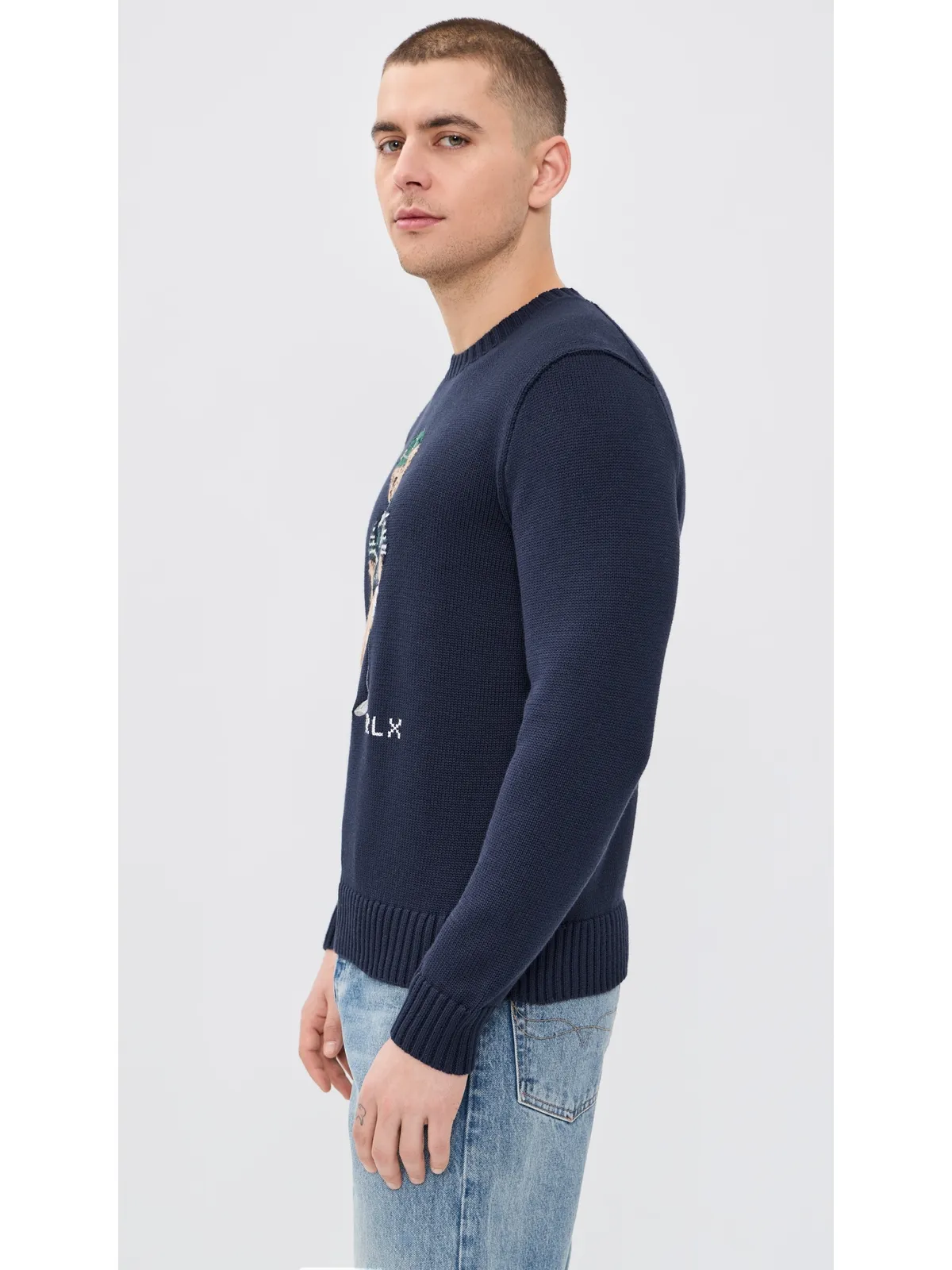 RLX Ralph Lauren コットン クールマックス ノベルティベア セーター - 画像4