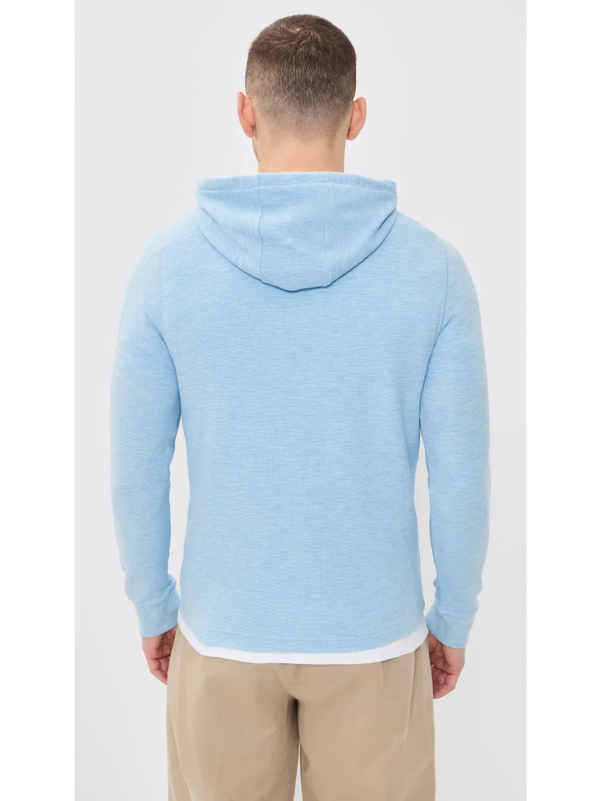 RLX Ralph Lauren テック ワッフルニット フーディ オフィス ブルー ヘザー - 画像3