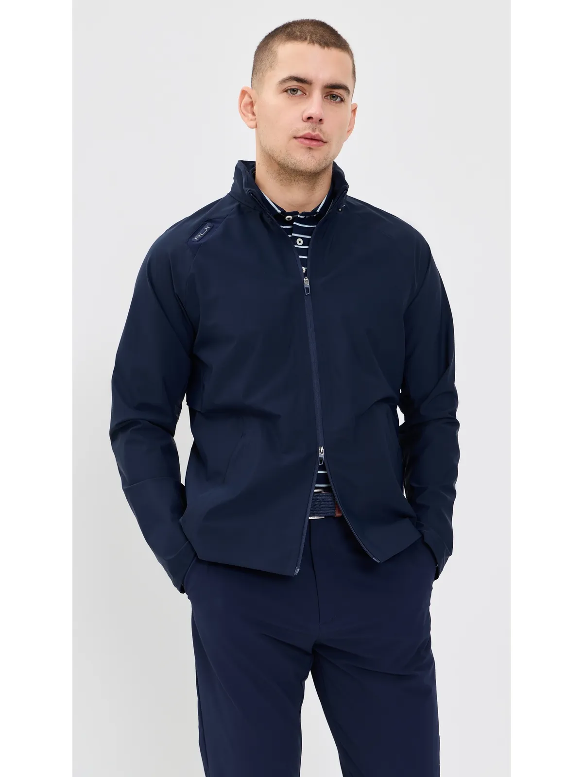 RLX Ralph Lauren ライトウェイト テック ジップジャケット ネイビー - 画像2