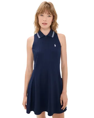 RLX Ralph Lauren アクティブ ケーブルニット ドレス ネイビー/セラミックホワイト - サムネイル1