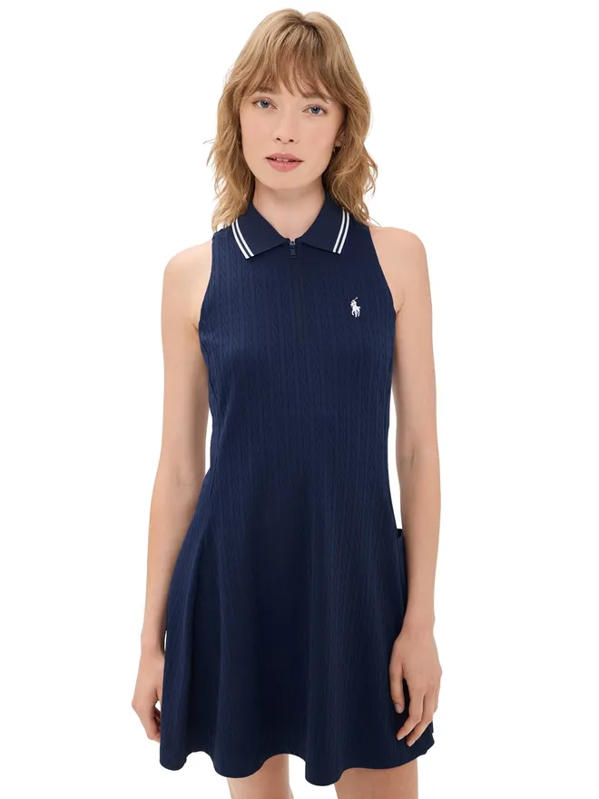 RLX Ralph Lauren RLX Ralph Lauren アクティブ ケーブルニット ドレス ネイビー/セラミックホワイトの商品画像
