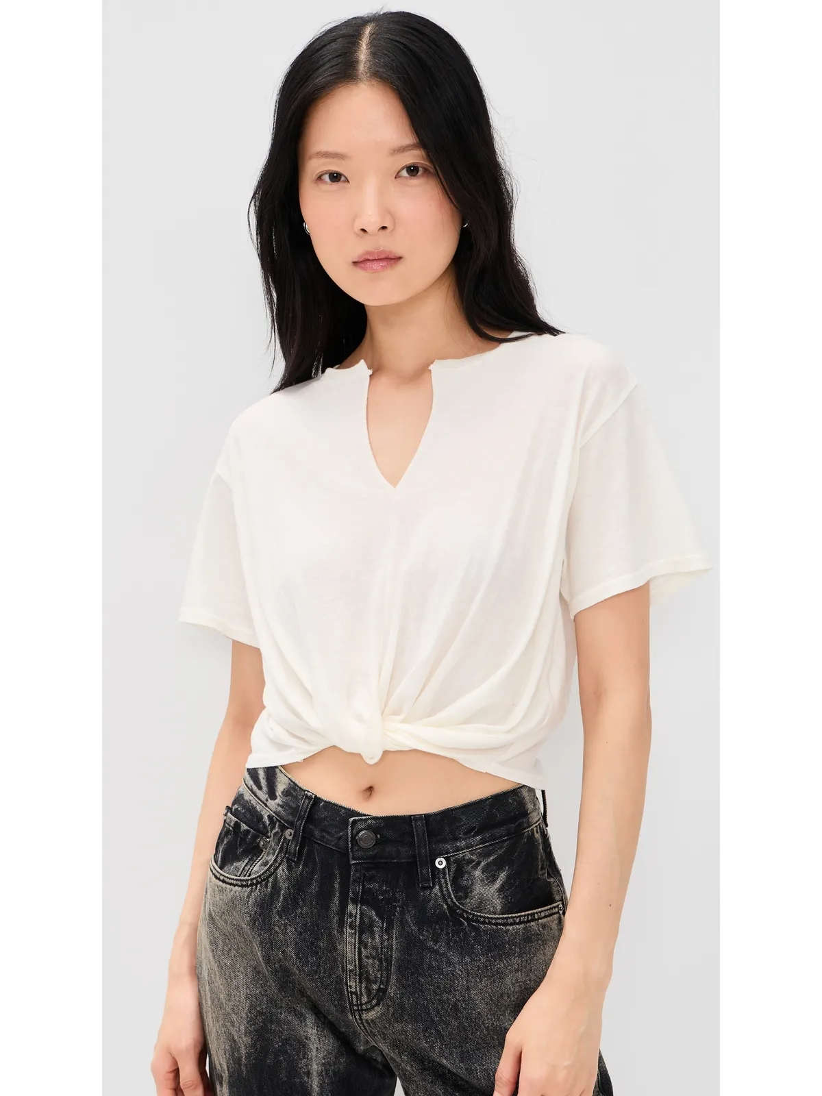 R13 ツイストフロントTシャツ - 画像2
