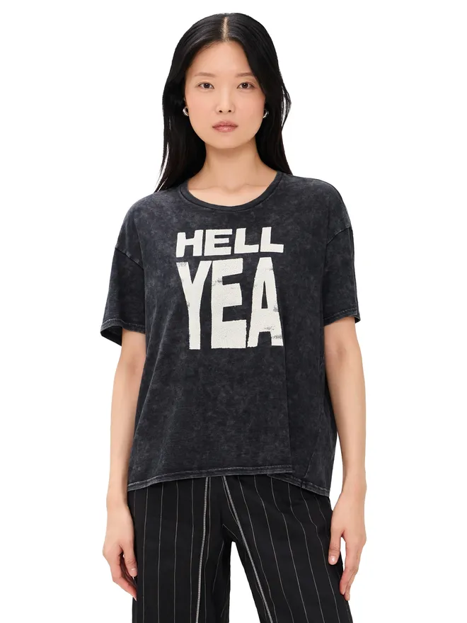 R13 R13 Hell Yea Relaxed Tee Dark Grey Acidの商品画像