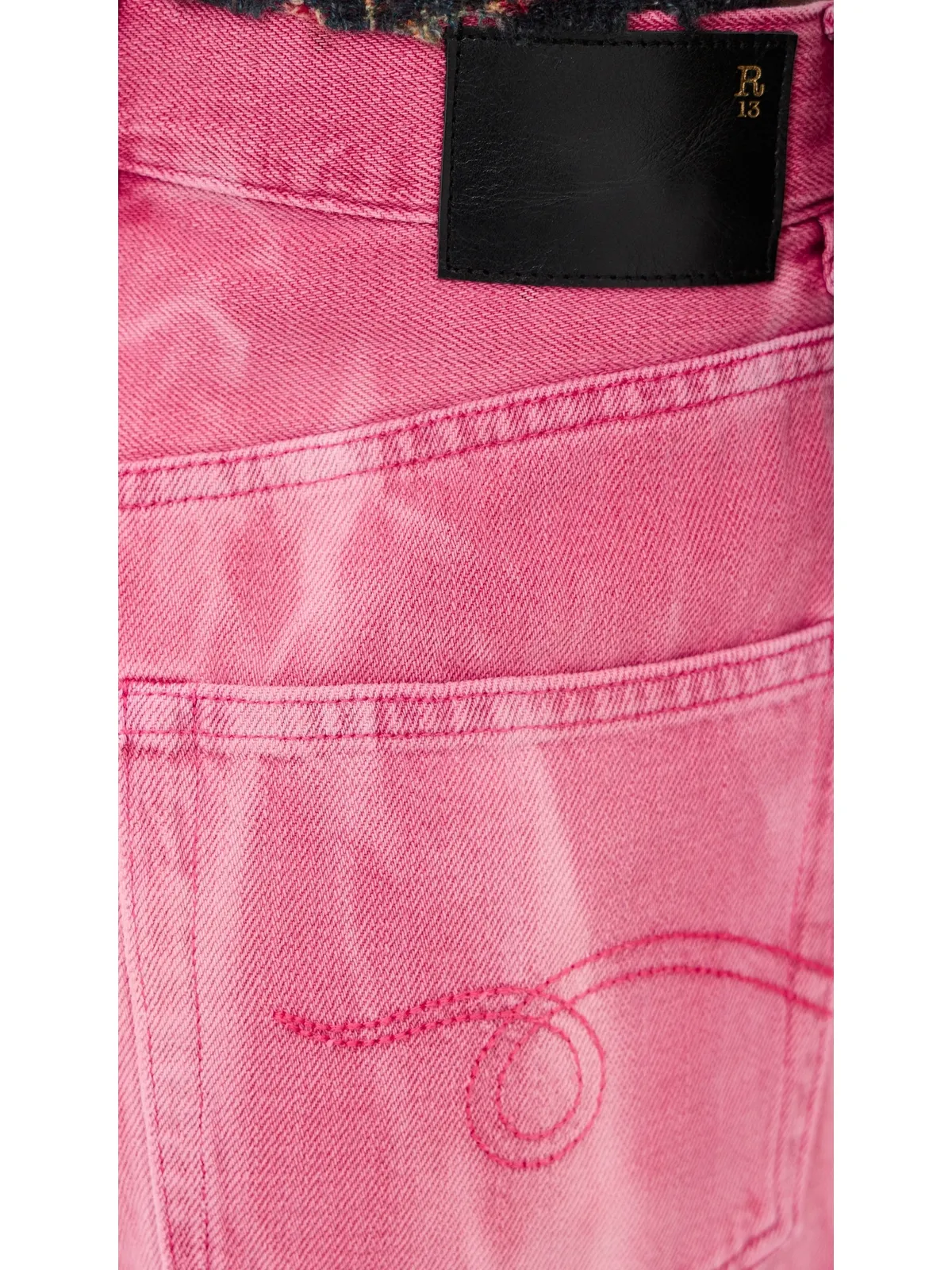 R13 ヴェンティ デニムショーツ Exploded Pink - 画像6