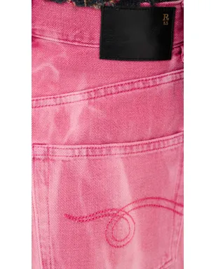 R13 ヴェンティ デニムショーツ Exploded Pink - サムネイル6