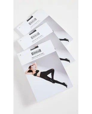 Wolford ベルベット デラックス66 タイツ 3足パック ブラック - サムネイル2