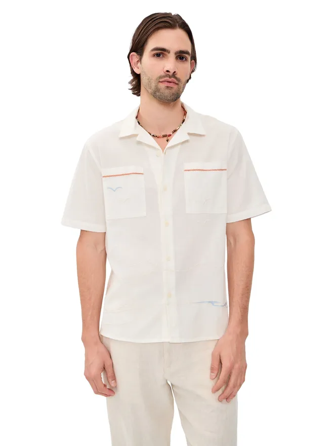 Wax London Wax London Didcotシャツ（エクリュ）の商品画像