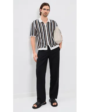 Wax London ストライプ クロッシェ ポルト シャツ - サムネイル5
