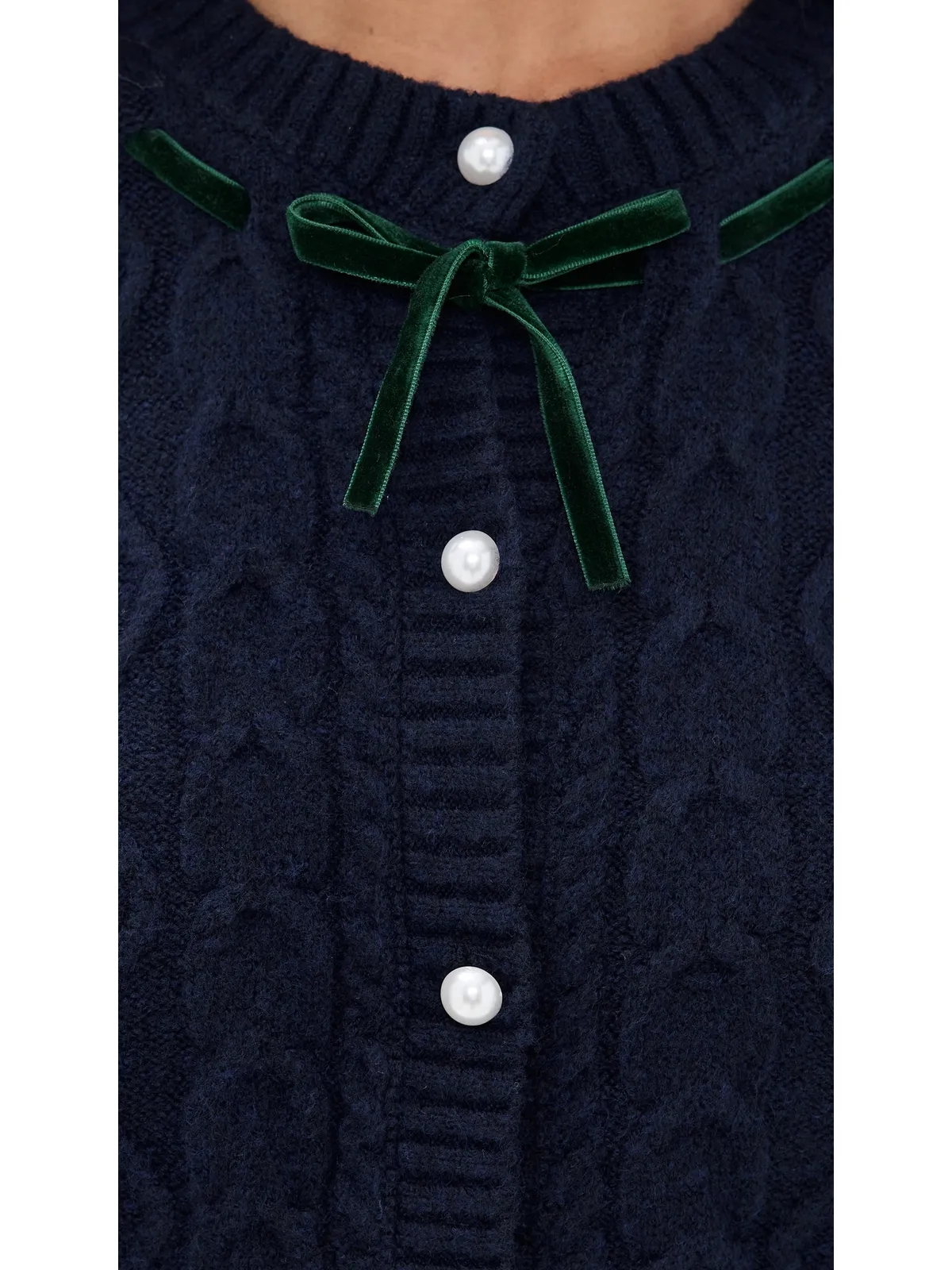 WAYF Signature Cardigan Navy M - 画像6