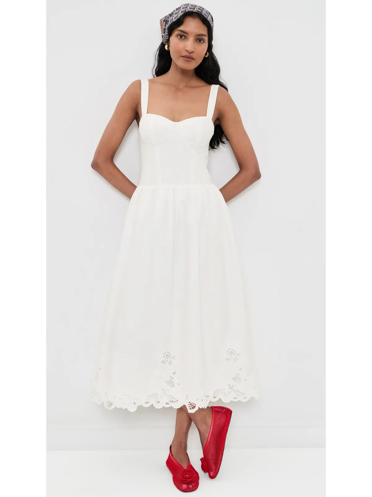WAYF Somerset Midi Dress Ivory - 画像5