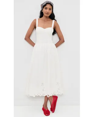 WAYF Somerset Midi Dress Ivory - サムネイル5