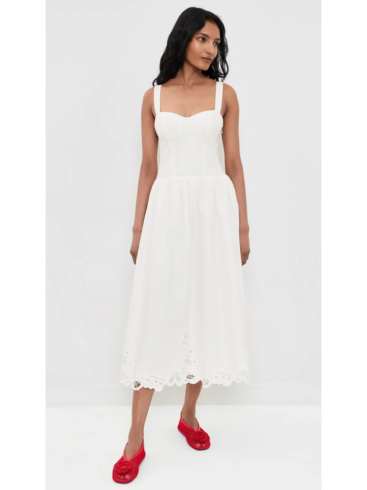 WAYF Somerset Midi Dress Ivory - 画像2