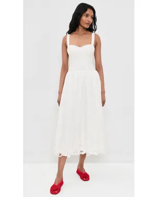 WAYF Somerset Midi Dress Ivory - サムネイル2
