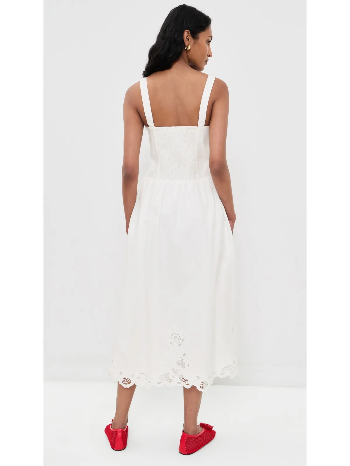 WAYF Somerset Midi Dress Ivory - 画像3