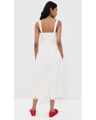 WAYF Somerset Midi Dress Ivory - サムネイル3