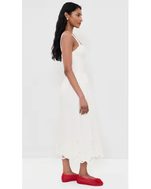 WAYF Somerset Midi Dress Ivory - サムネイル4