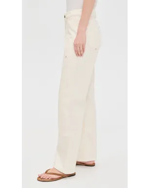 WARP + WEFT Sat Utility 90年代ストレートジーンズ ベージュ - サムネイル4