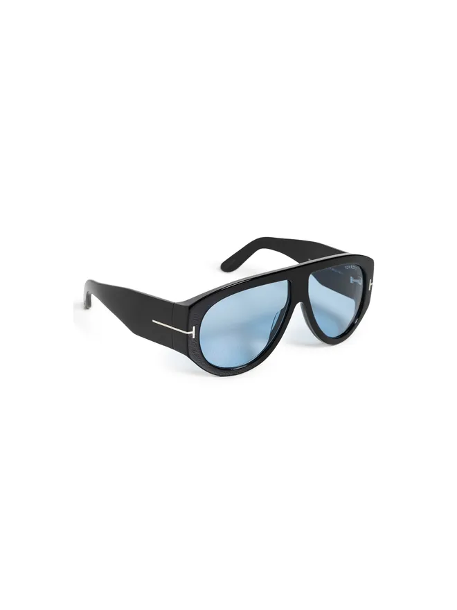 TOM FORD Tom Ford ブロンソン サングラス 光沢ブラック ワンサイズの商品画像