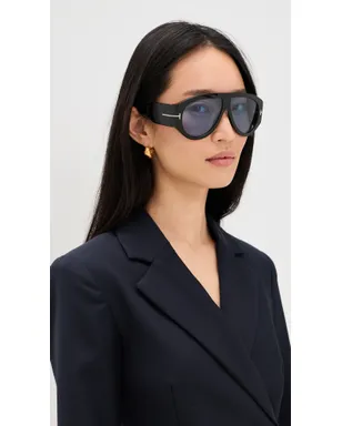 Tom Ford ブロンソン サングラス 光沢ブラック ワンサイズ - サムネイル3