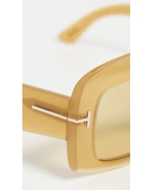 ビンテージ Tom Ford Venetia Sunglasses Shiny Opal Honey - サムネイル5
