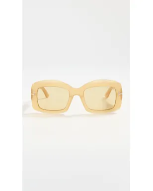 ビンテージ Tom Ford Venetia Sunglasses Shiny Opal Honey - サムネイル3