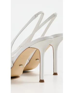 Tony Bianco レーススリングバックパンプス アイボリーブロケード - サムネイル4