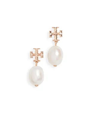 Tory Burch ムーンダンス パール ドロップ イヤリング ゴールド/アイボリー - サムネイル1