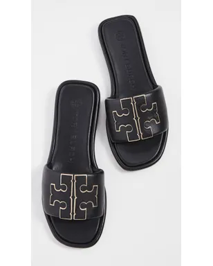 Tory Burch ダブル T スポーツサンダル ブラック/ゴールド - サムネイル2