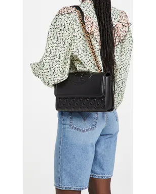 Tory Burch Fleming コンバーチブル ショルダーバッグ ブラック ワンサイズ - サムネイル3