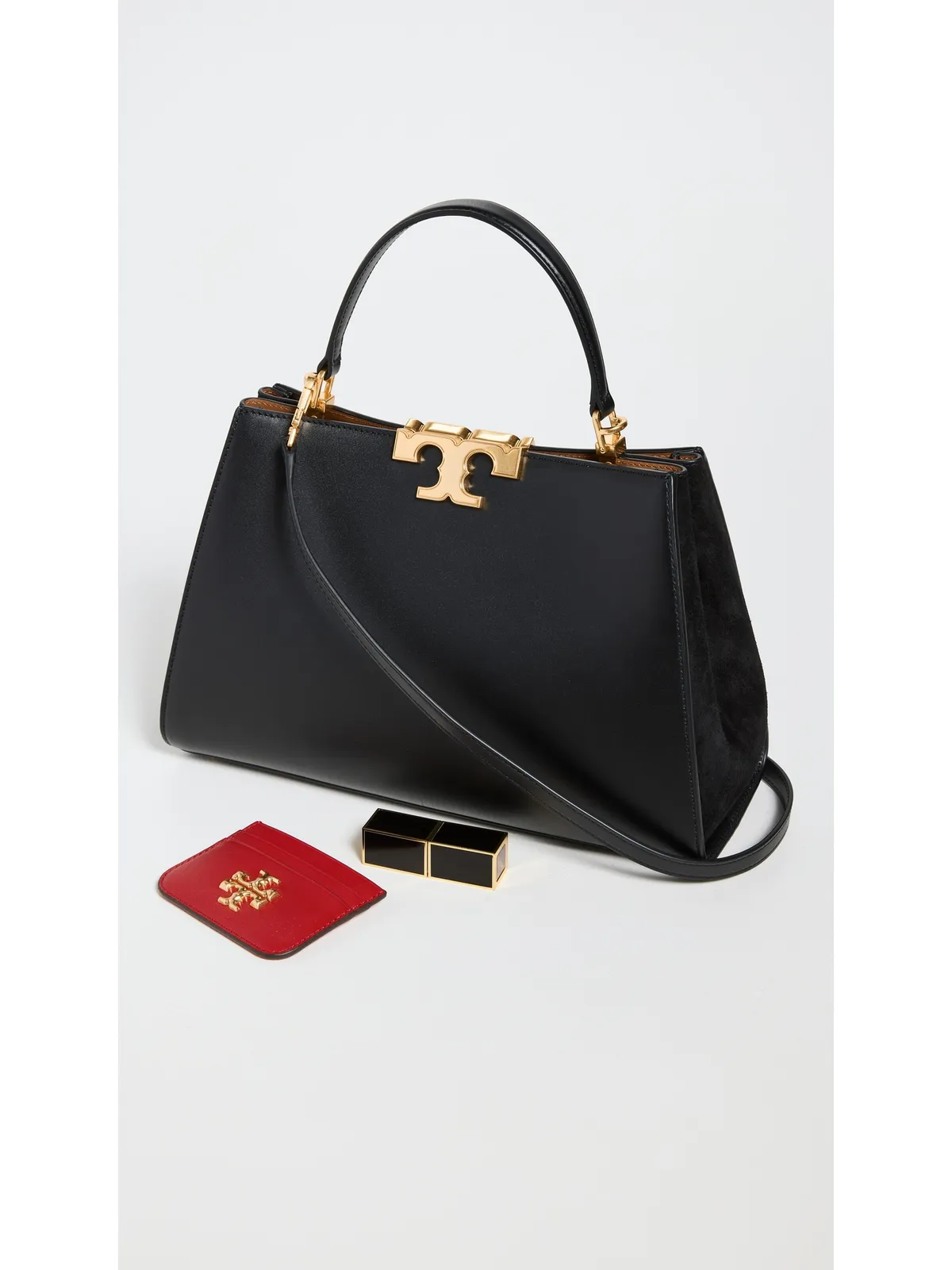 ビンテージ Tory Burch エレノア サッチェル ブラック バッグ - 画像3