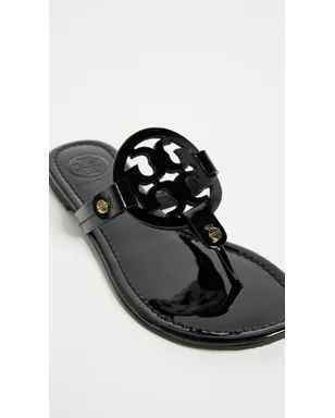 Tory Burch ミラー パテント トング サンダル ブラック - サムネイル6
