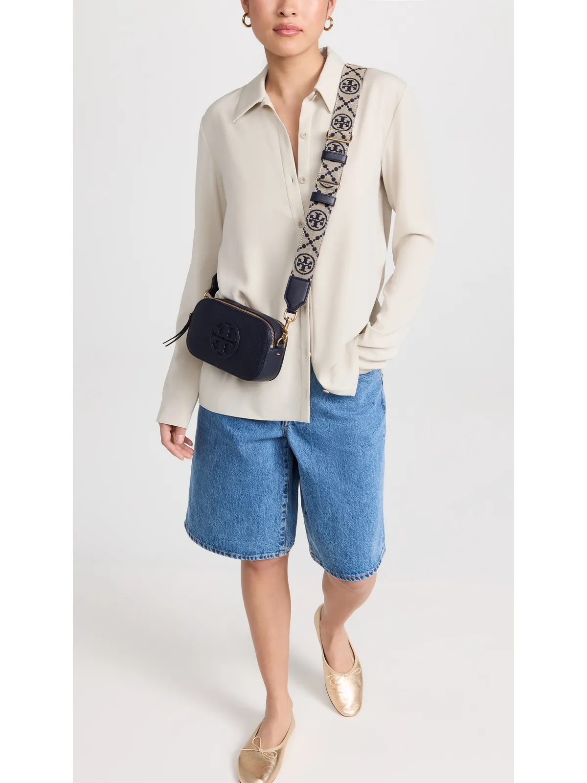 Tory Burch ミニ Miller クロスボディバッグ ネイビー ワンサイズ - 画像3