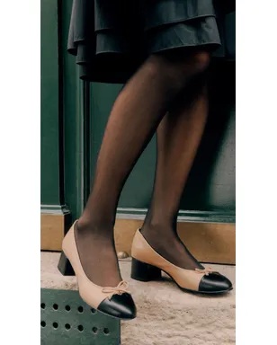 Tory Burch ボウ バレエパンプス 45mm ジンジャーショートブレッド/ブラック - サムネイル2