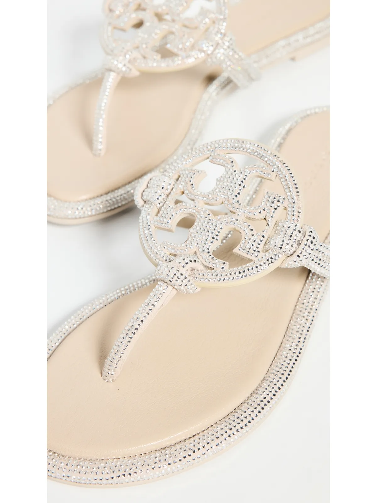 Tory Burch ミラー 結びデザイン パヴェ サンダル ストーングレー - 画像5