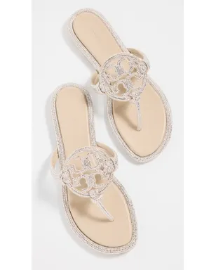 Tory Burch ミラー 結びデザイン パヴェ サンダル ストーングレー - サムネイル2