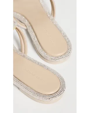 Tory Burch ミラー 結びデザイン パヴェ サンダル ストーングレー - サムネイル4